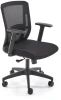 Fotel ergonomiczny Paredes z siatką obrotowy z regulacją do biura czarny