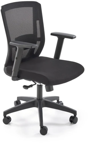 Fotel ergonomiczny Paredes z siatką obrotowy z regulacją do biura czarny