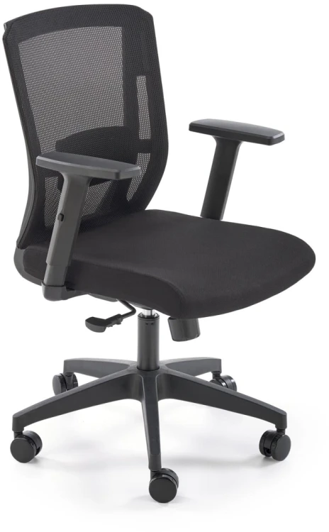 Fotel ergonomiczny Paredes z siatką obrotowy z regulacją do biura czarny