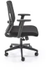Fotel ergonomiczny Paredes z siatką obrotowy z regulacją do biura czarny