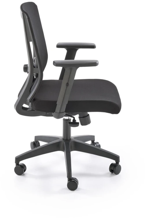 Fotel ergonomiczny Paredes z siatką obrotowy z regulacją do biura czarny