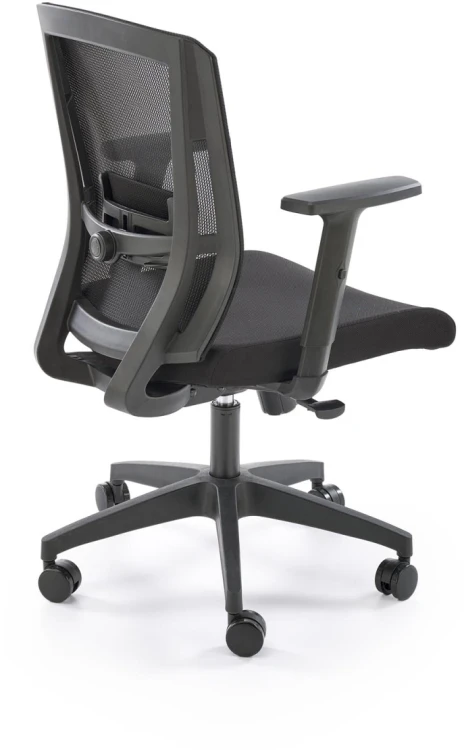 Fotel ergonomiczny Paredes z siatką obrotowy z regulacją do biura czarny