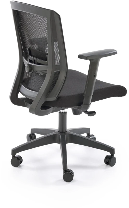 Fotel ergonomiczny Paredes z siatką obrotowy z regulacją do biura czarny