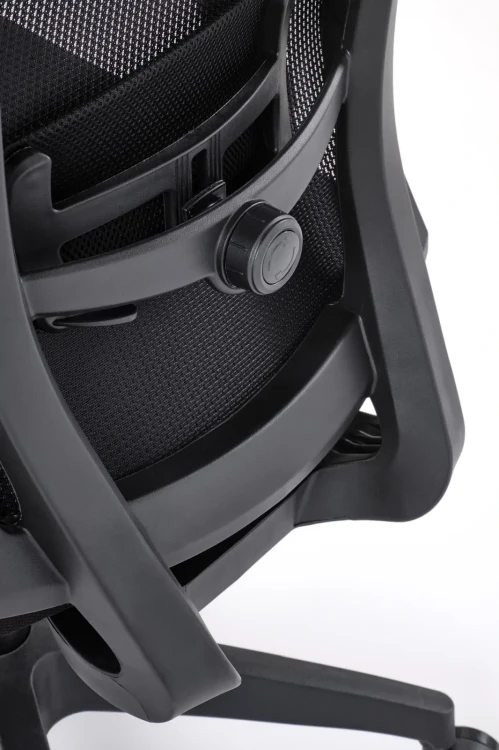 Fotel ergonomiczny Paredes z siatką obrotowy z regulacją do biura czarny