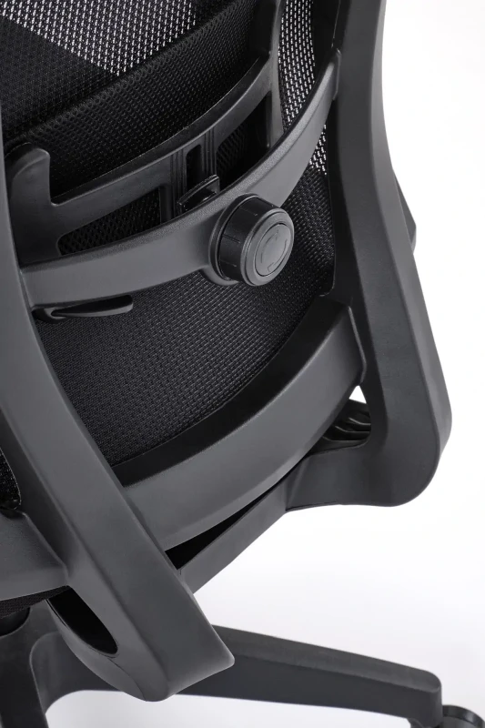 Fotel ergonomiczny Paredes z siatką obrotowy z regulacją do biura czarny