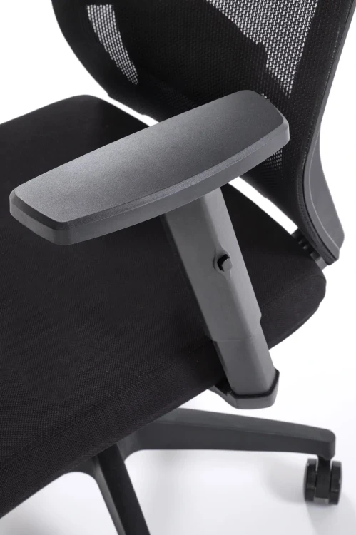 Fotel ergonomiczny Paredes z siatką obrotowy z regulacją do biura czarny