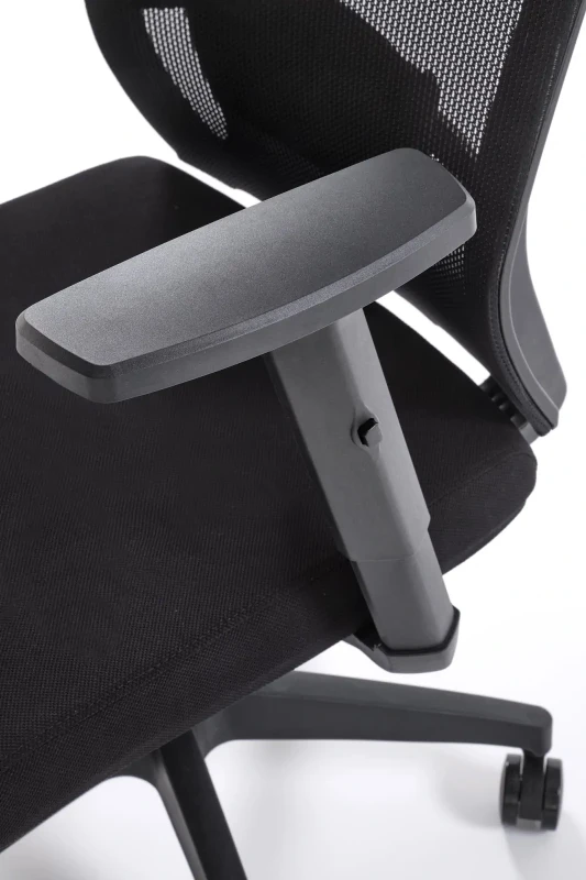 Fotel ergonomiczny Paredes z siatką obrotowy z regulacją do biura czarny