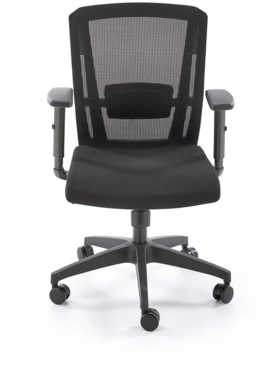 Fotel ergonomiczny Paredes z siatką obrotowy z regulacją do biura czarny