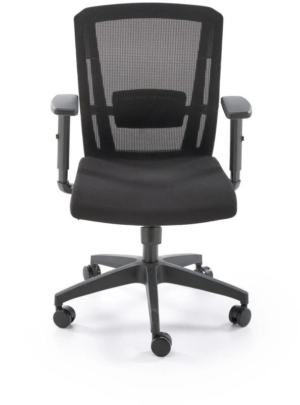 Fotel ergonomiczny Paredes z siatką obrotowy z regulacją do biura czarny