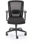 Fotel ergonomiczny Paredes z siatką obrotowy z regulacją do biura czarny