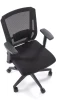 Fotel ergonomiczny Paredes z siatką obrotowy z regulacją do biura czarny