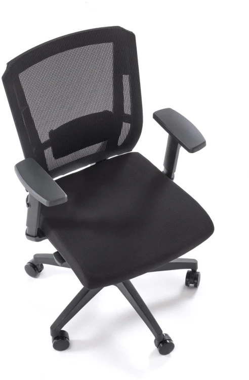 Fotel ergonomiczny Paredes z siatką obrotowy z regulacją do biura czarny