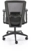 Fotel ergonomiczny Paredes z siatką obrotowy z regulacją do biura czarny