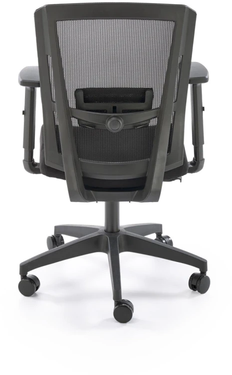 Fotel ergonomiczny Paredes z siatką obrotowy z regulacją do biura czarny