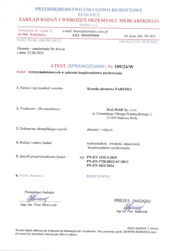 Fotel ergonomiczny Paredes z siatką obrotowy z regulacją do biura czarny