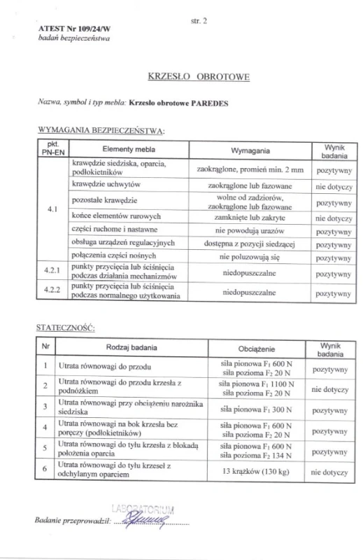 Fotel ergonomiczny Paredes z siatką obrotowy z regulacją do biura czarny
