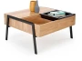 Stolik kawowy Podium z podnoszonym blatem do salonu 85 cm naturalny/czarny