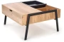 Stolik kawowy Podium z podnoszonym blatem do salonu 85 cm naturalny/czarny