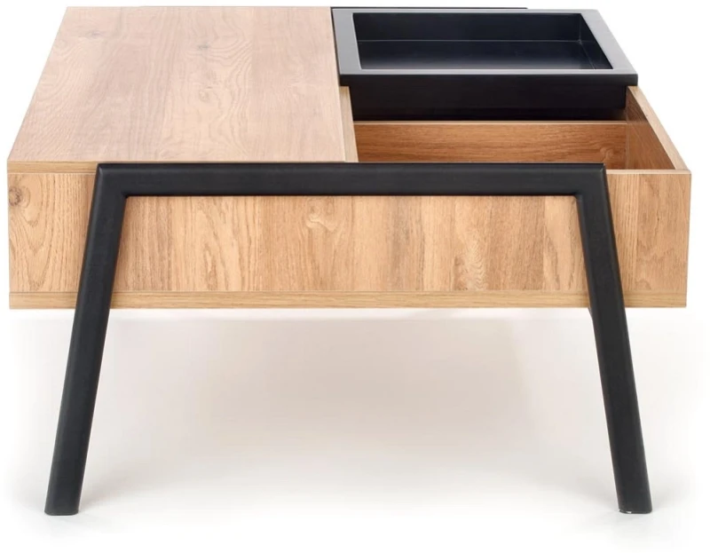 Stolik kawowy Podium z podnoszonym blatem do salonu 85 cm naturalny/czarny