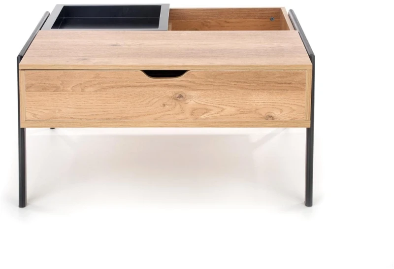 Stolik kawowy Podium z podnoszonym blatem do salonu 85 cm naturalny/czarny