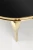 Stół okrągły Reginald 2 glamour elegancki szklany do jadalni 120 cm czarny/złoty