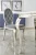 Stół okrągły Reginald glamour elegancki do jadalni 120 cm biały marmur/srebrny