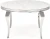 Stół okrągły Reginald glamour elegancki do jadalni 120 cm biały marmur/srebrny