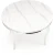 Stół okrągły Reginald glamour elegancki do jadalni 120 cm biały marmur/srebrny