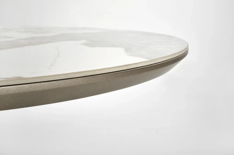 Stół rozkładany Robinson nowoczesny do jadalni 160-200 cm beżowy marmur/cappuccino