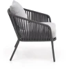 Zestaw mebli ogrodowych Rocca sofa fotele ława na taras popielaty
