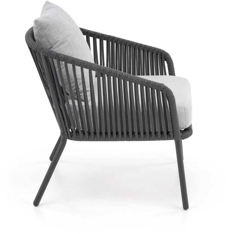 Zestaw mebli ogrodowych Rocca sofa fotele ława na taras popielaty