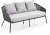 Zestaw mebli ogrodowych Rocca sofa fotele ława na taras popielaty