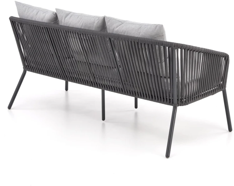 Zestaw mebli ogrodowych Rocca sofa fotele ława na taras popielaty