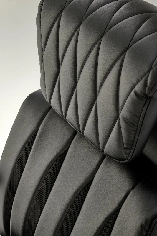 Fotel obrotowy Romano z wysokim oparciem elegancki do biura czarny