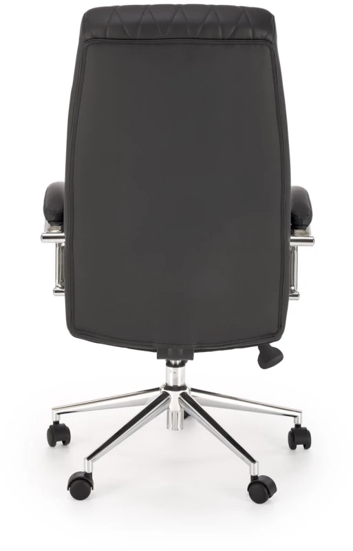 Fotel obrotowy Romano z wysokim oparciem elegancki do biura czarny