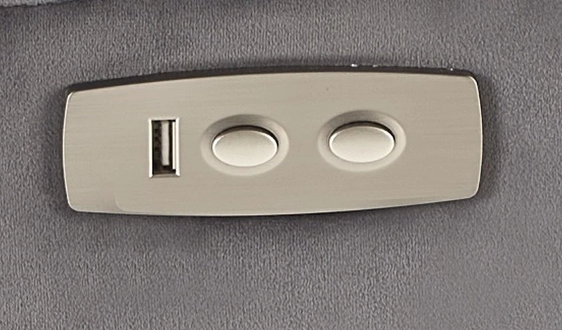 Fotel wypoczynkowy Semir 2 z masażem i funkcją pionizacji do salonu popielaty