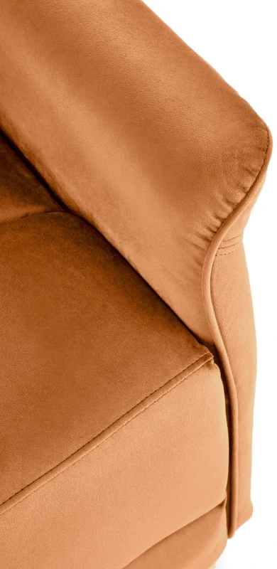 Fotel wypoczynkowy Semir z funkcją elektrycznego rozkładania/gniazdo USB do salonu cynamonowy