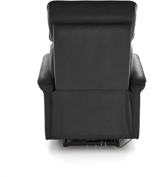 Fotel wypoczynkowy Semir z funkcją elektrycznego rozkładania/gniazdo USB do salonu czarny