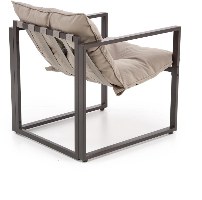 Zestaw mebli ogrodowych Shark sofa fotele ława na taras ciemny brąz/cappuccino