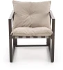 Zestaw mebli ogrodowych Shark sofa fotele ława na taras ciemny brąz/cappuccino