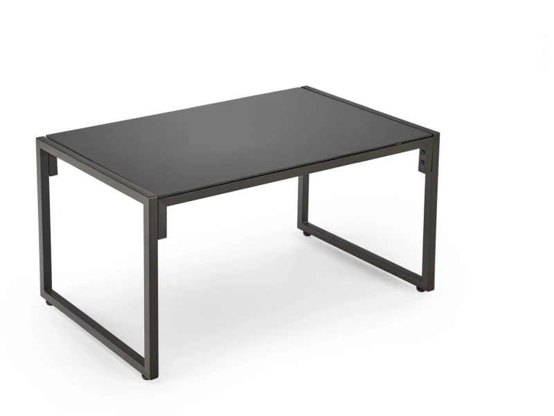 Zestaw mebli ogrodowych Shark sofa fotele ława na taras ciemny brąz/cappuccino