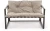 Zestaw mebli ogrodowych Shark sofa fotele ława na taras ciemny brąz/cappuccino