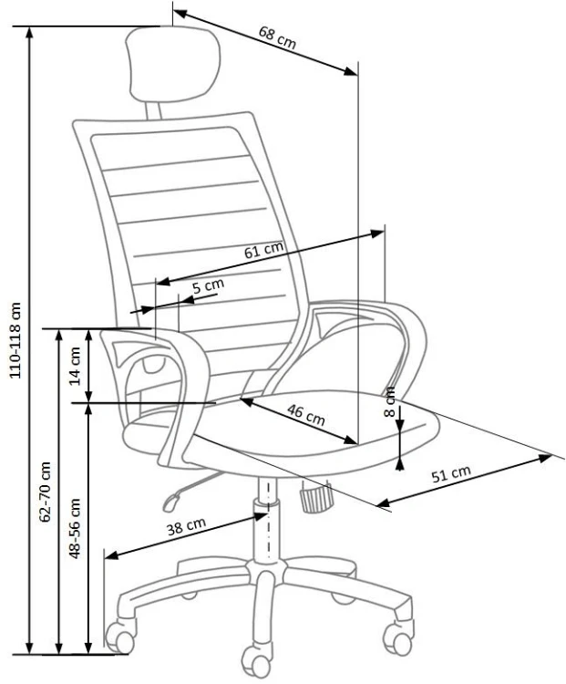 Fotel ergonomiczny Socket z siatki z zagłówkiem obrotowy do biura biały/czarny