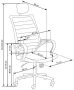 Fotel ergonomiczny Socket z siatki z zagłówkiem obrotowy do biura biały/czarny