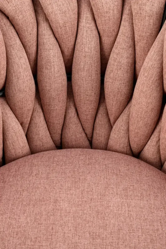 Fotel obrotowy Talon w stylu glamour tapicerowany do biura różowy