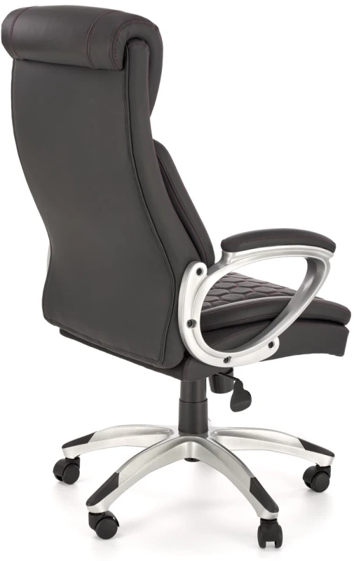 Fotel obrotowy Thomas gabinetowy z perforowaną eco skórą do biura czarny