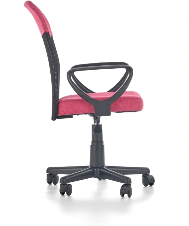 Fotel obrotowy Timmy 52 cm z siatką do pokoju młodzieżowego różowy