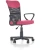 Fotel obrotowy Timmy 52 cm z siatką do pokoju młodzieżowego różowy