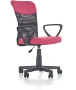 Fotel obrotowy Timmy 52 cm z siatką do pokoju młodzieżowego różowy
