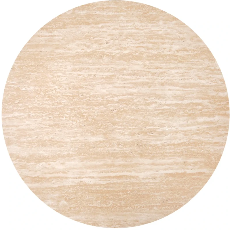 Stolik pomocniczy Travertino S Okrągły nowoczesny do salonu 45 cm trawertyn